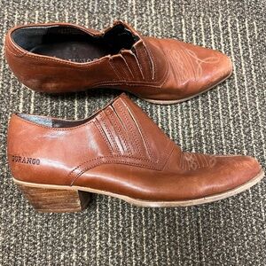 Durango Western Brown Leather Booties Sz 6 women